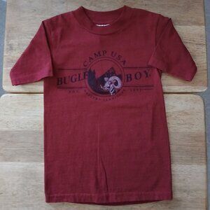 BUGLE BOY burgundy S/S t-shirt sz S boys